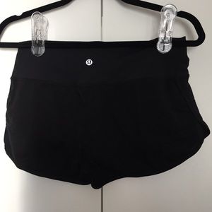 Lululemon Black lined running shorts